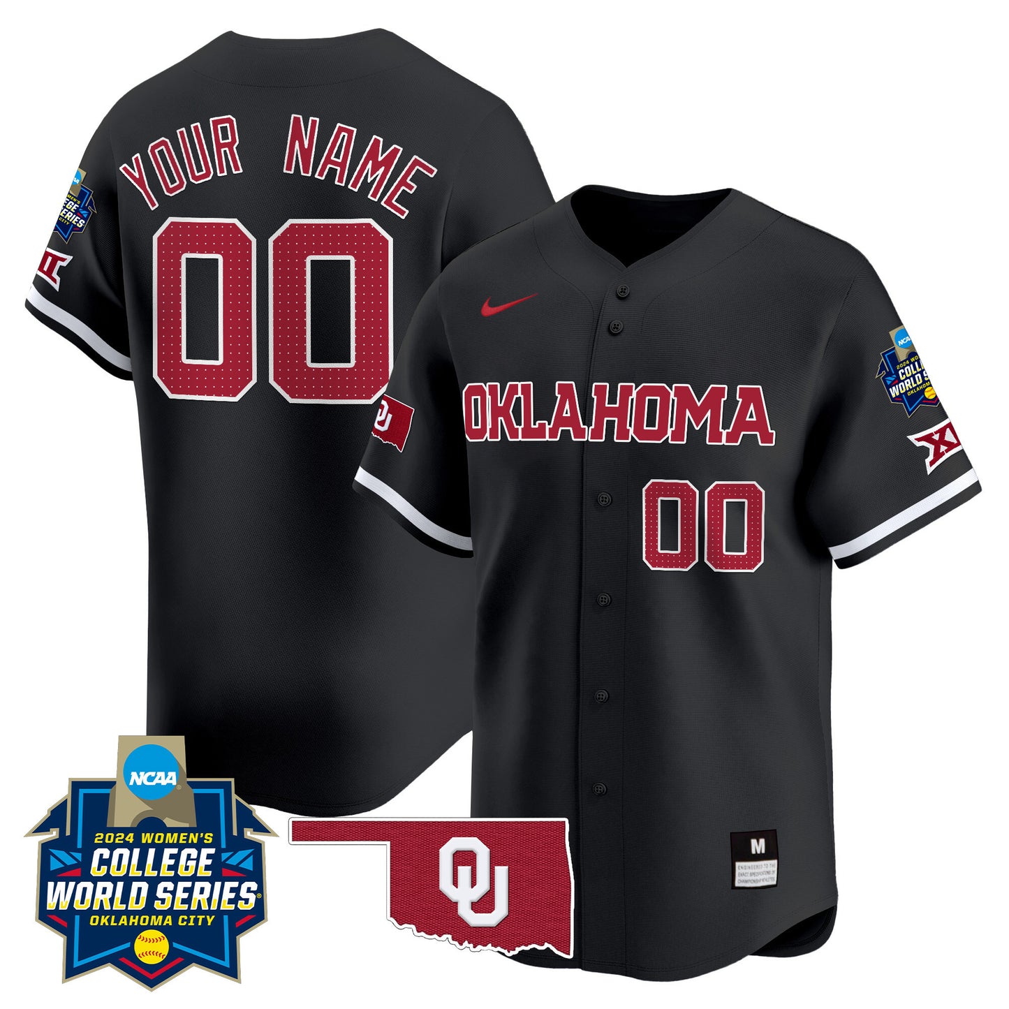 Oklahoma Sooners Women's College World Series Champions Vapor Premier Limited Custom Jersey - All Stitched