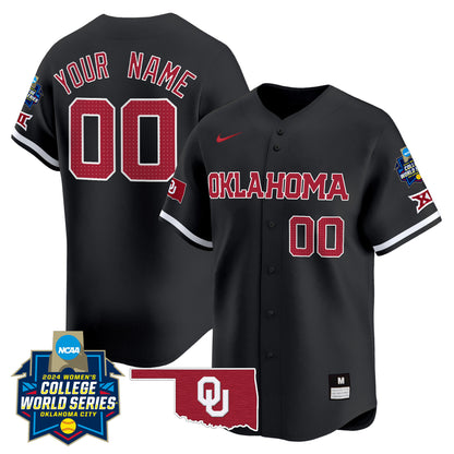 Oklahoma Sooners Women's College World Series Champions Vapor Premier Limited Custom Jersey - All Stitched