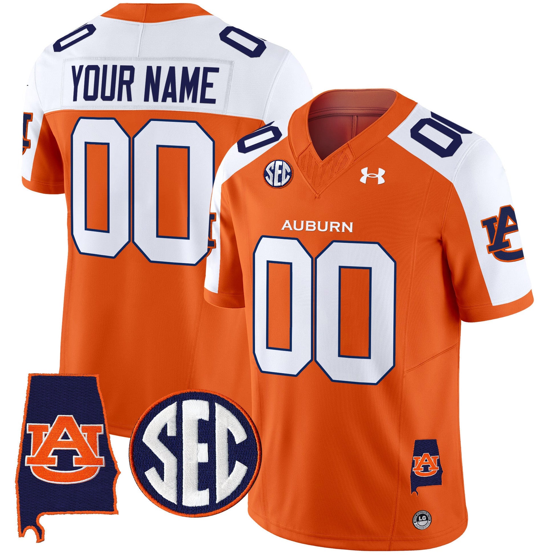 Auburn Tigers 2024 Alabama Patch Vapor Limited Custom Jersey - All Stitched