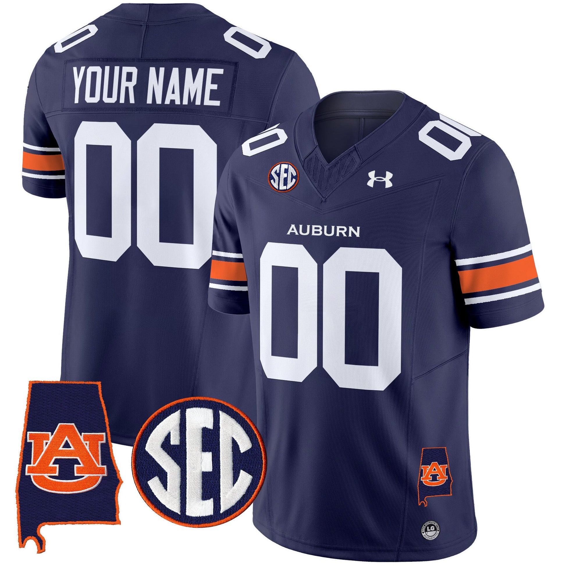 Auburn Tigers 2024 Alabama Patch Vapor Limited Custom Jersey - All Stitched