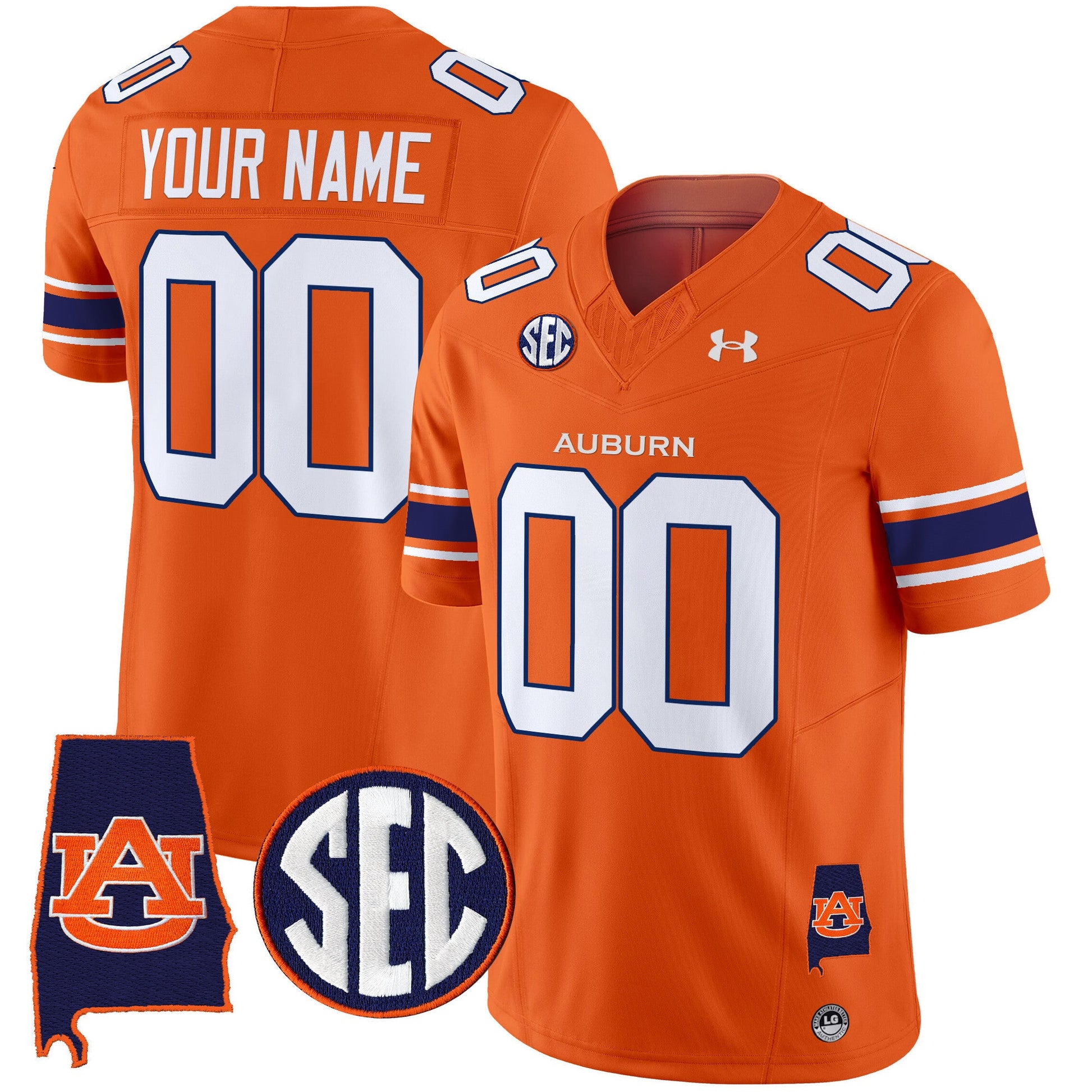 Auburn Tigers 2024 Alabama Patch Vapor Limited Custom Jersey - All Stitched