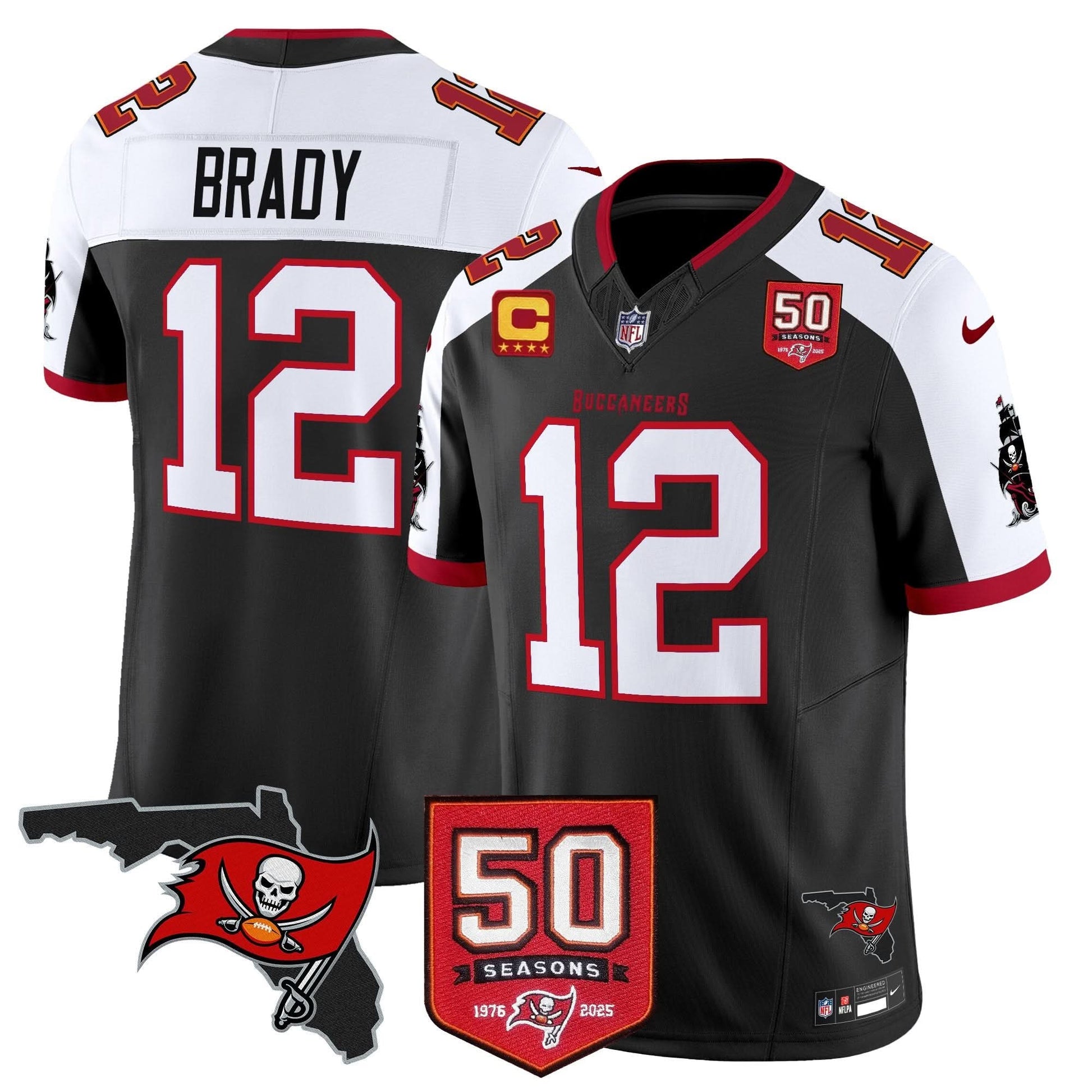Men's Tampa Bay Buccaneers 50th Season Patch Vapor Limited Jersey - All Stitched