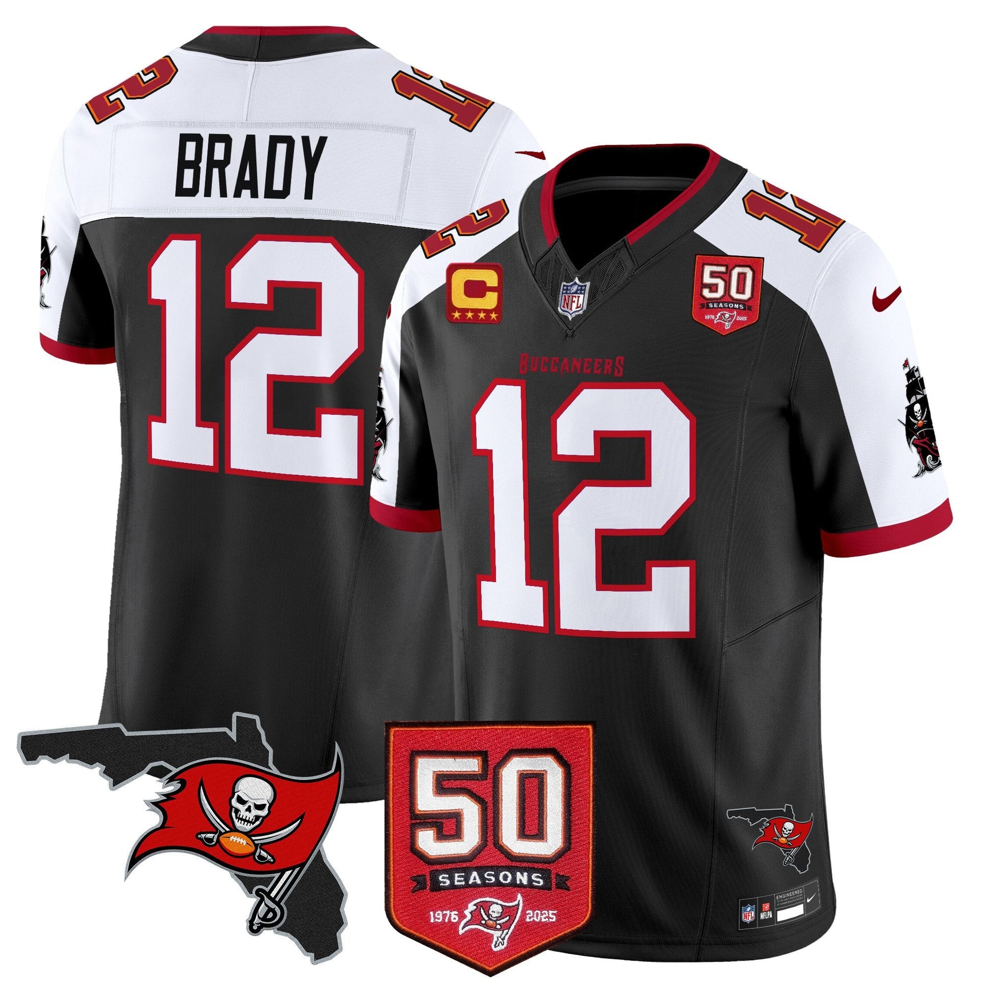 Men's Tampa Bay Buccaneers 50th Season Patch Vapor Limited Jersey - All Stitched