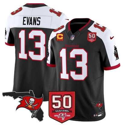 Men's Tampa Bay Buccaneers 50th Season Patch Vapor Limited Jersey - All Stitched