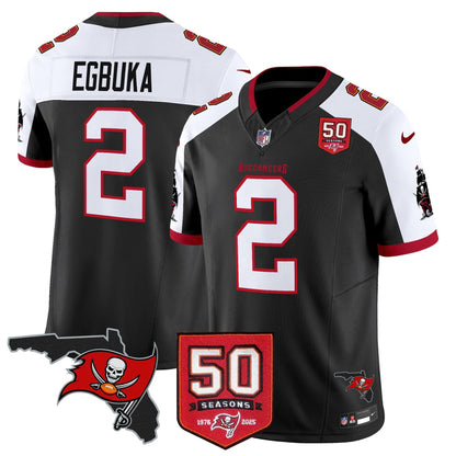 Men's Tampa Bay Buccaneers 50th Season Patch Vapor Limited Jersey - All Stitched