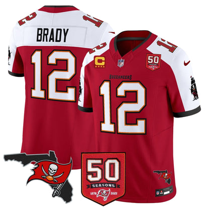 Men's Tampa Bay Buccaneers 50th Season Patch Vapor Limited Jersey - All Stitched