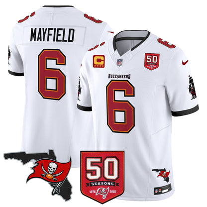Men's Tampa Bay Buccaneers 50th Season Patch Vapor Limited Jersey - All Stitched