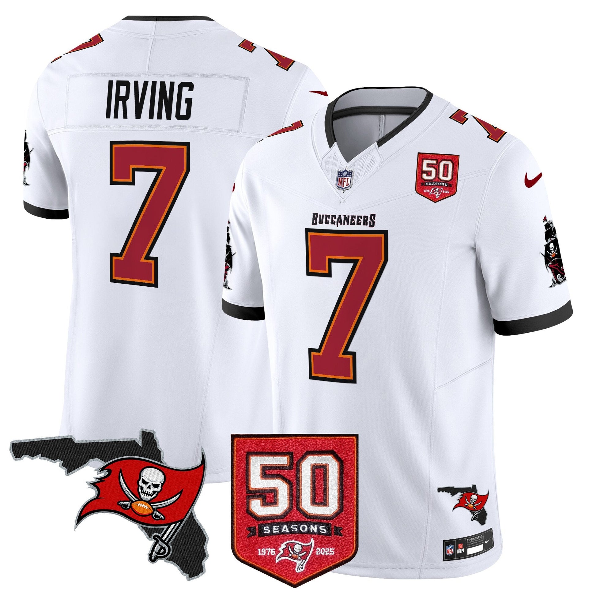 Men's Tampa Bay Buccaneers 50th Season Patch Vapor Limited Jersey - All Stitched