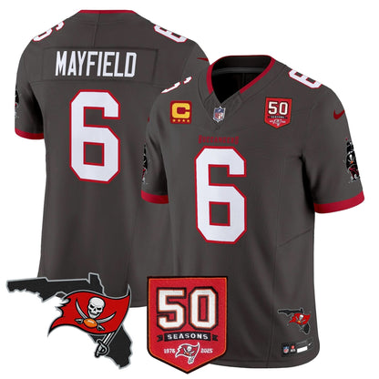 Men's Tampa Bay Buccaneers 50th Season Patch Vapor Limited Jersey - All Stitched