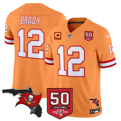Men's Tampa Bay Buccaneers 50th Season Patch Vapor Limited Jersey - All Stitched