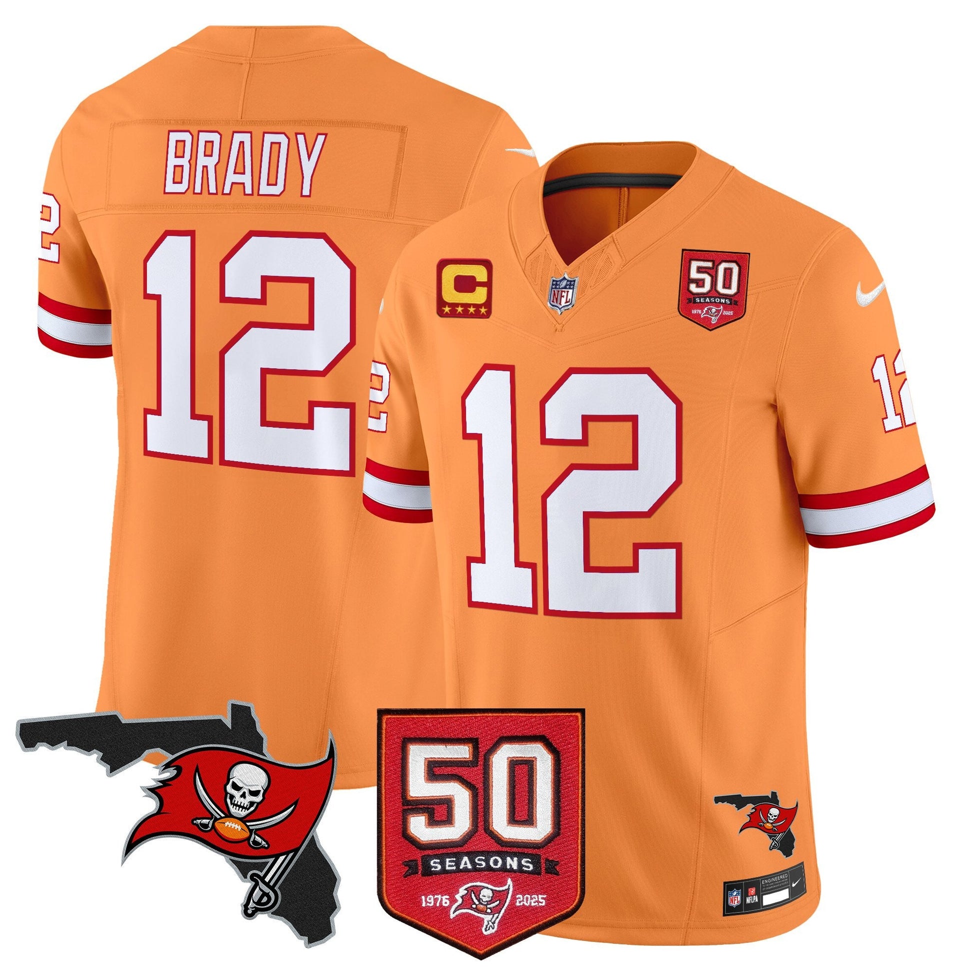 Men's Tampa Bay Buccaneers 50th Season Patch Vapor Limited Jersey - All Stitched