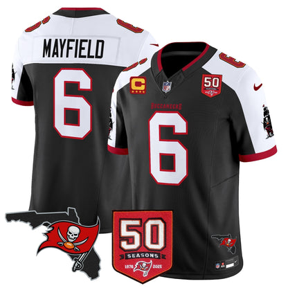 Men's Tampa Bay Buccaneers 50th Season Patch Vapor Limited Jersey - All Stitched