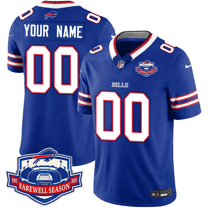 Buffalo Bills 2025 Custom Jersey All Stitched - Farewell to Highmark Stadium