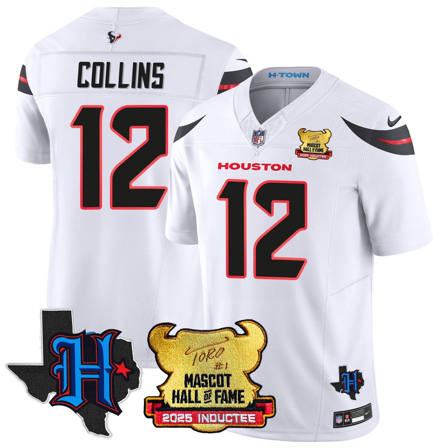 Houston Texans 2025 Mascot Hall Of Fame Jersey - All Stitched