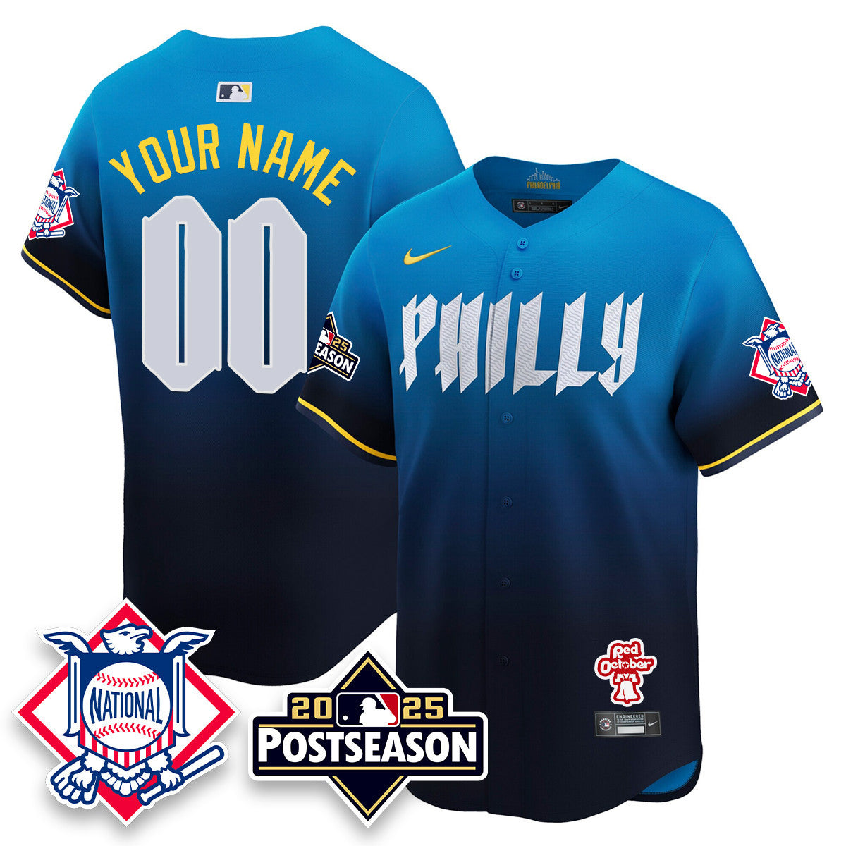 Philadelphia Phillies 2025 Postseason CUSTOM Jersey - All Stitched