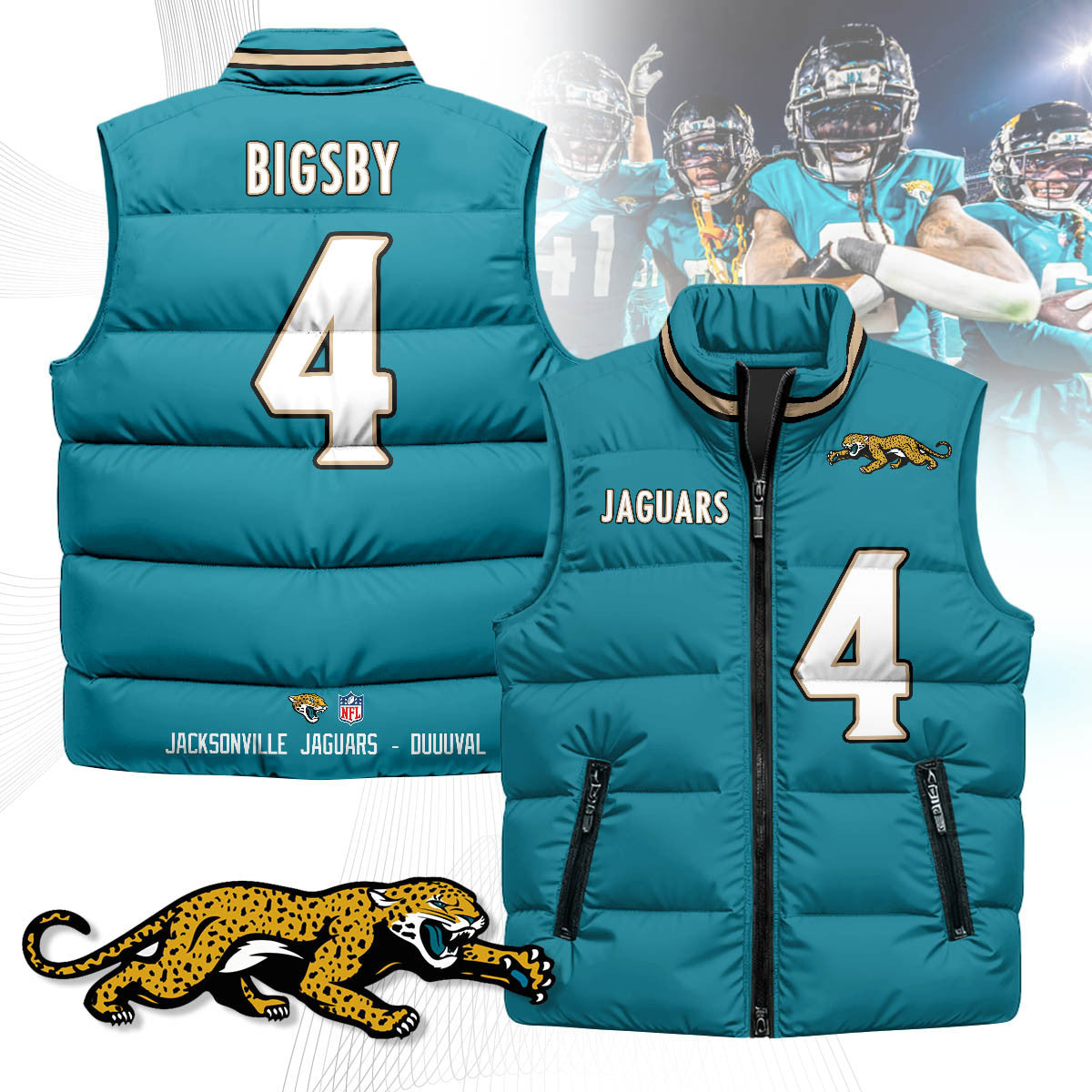 Jacksonville Jaguars Unisex Puffer Vest