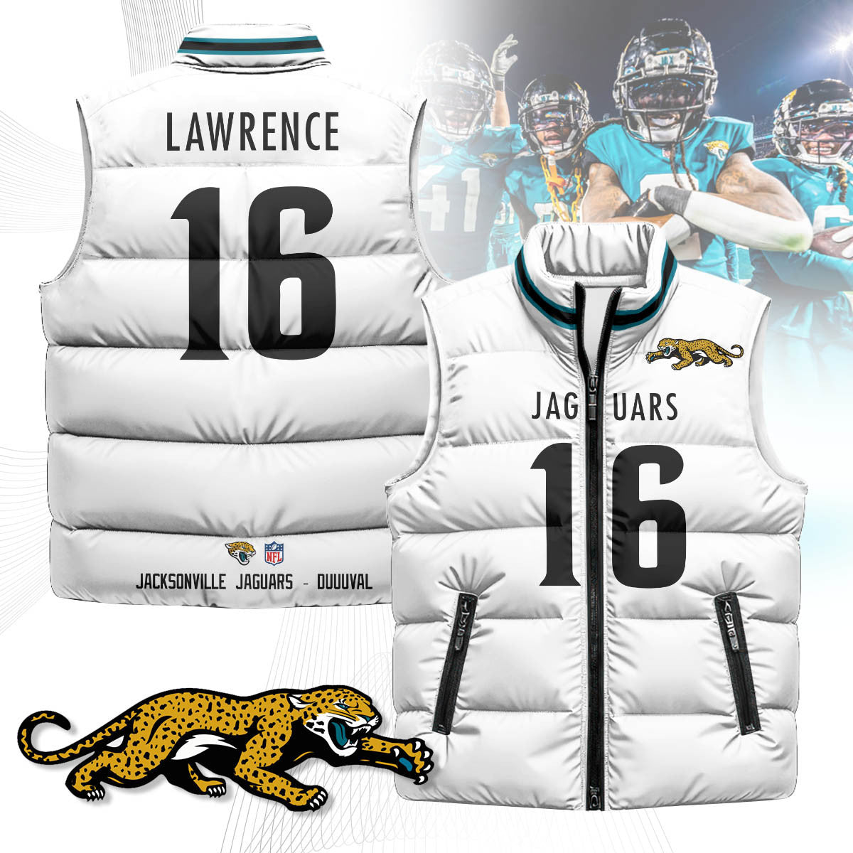 Jacksonville Jaguars Unisex Puffer Vest