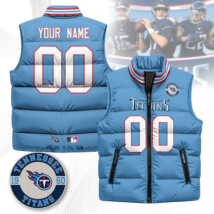 Custom Tennessee Titans Unisex Puffer Vest