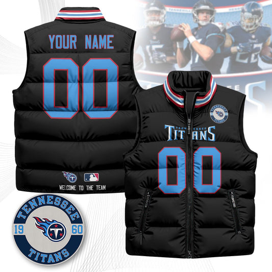 Custom Tennessee Titans Unisex Puffer Vest