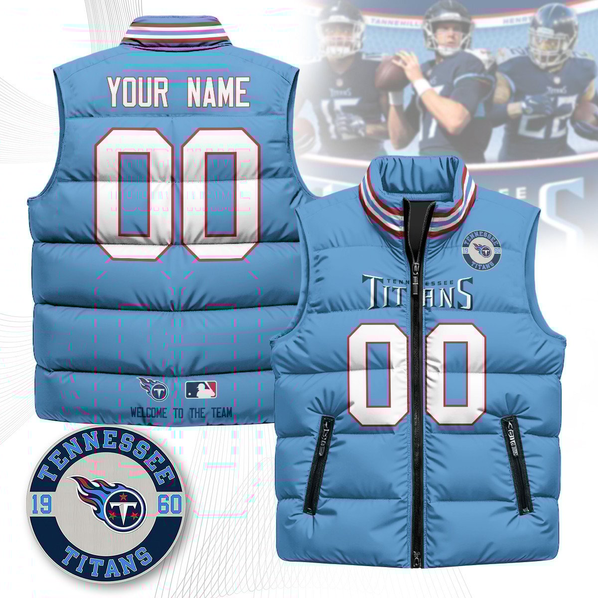 Tennessee Titans Unisex Puffer Vest
