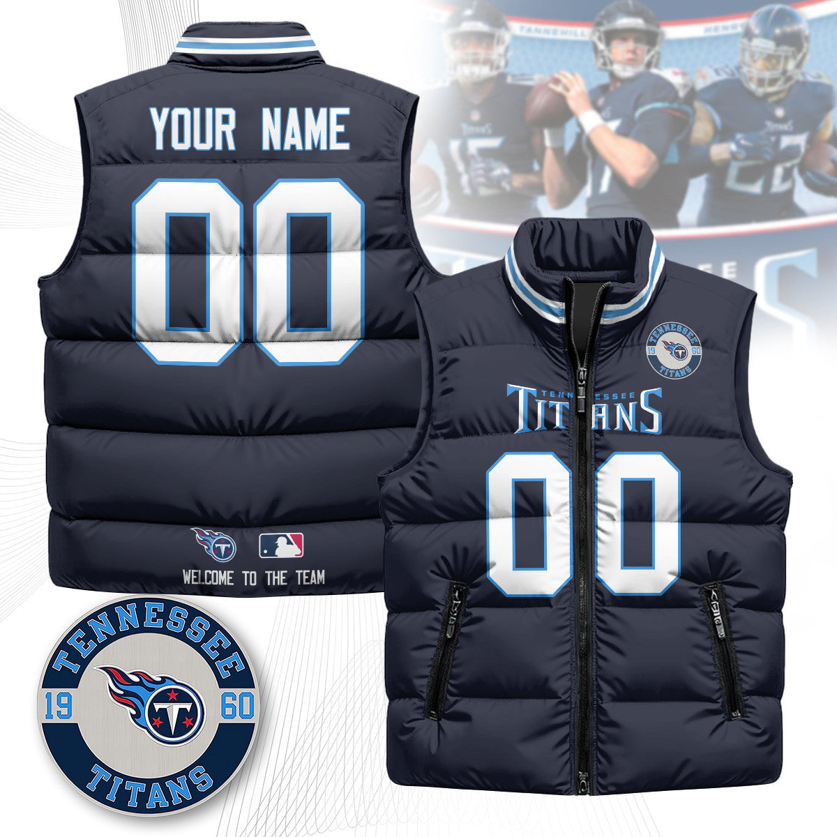 Tennessee Titans Unisex Puffer Vest
