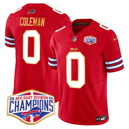 Bills 2024 AFC East Division Champions Gold Trim Vapor Limited Jersey - All Stitched