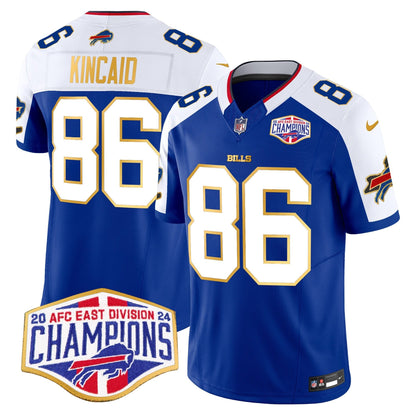 Bills 2024 AFC East Division Champions Gold Trim Vapor Limited Jersey - All Stitched
