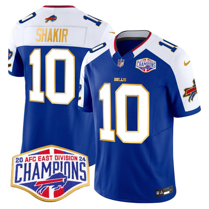 Bills 2024 AFC East Division Champions Gold Trim Vapor Limited Jersey - All Stitched