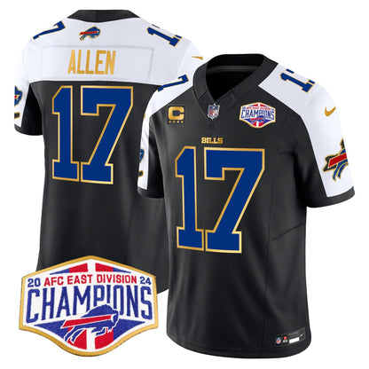 Bills 2024 AFC East Division Champions Gold Trim Vapor Limited Jersey - All Stitched