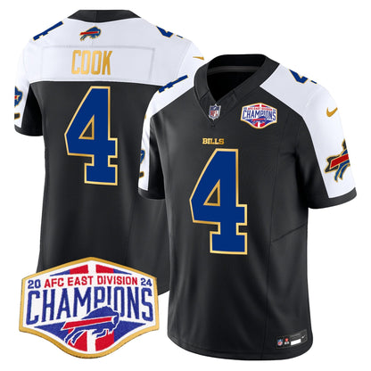Bills 2024 AFC East Division Champions Gold Trim Vapor Limited Jersey - All Stitched