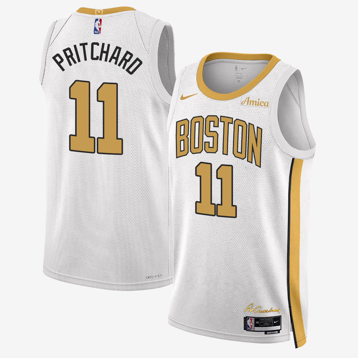 Boston Celtics New Gold City Edition Uniform - All Stitched