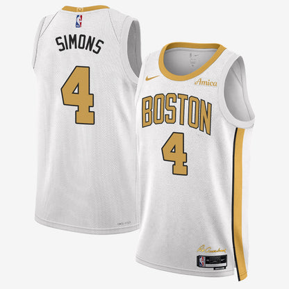Boston Celtics New Gold City Edition Uniform - All Stitched