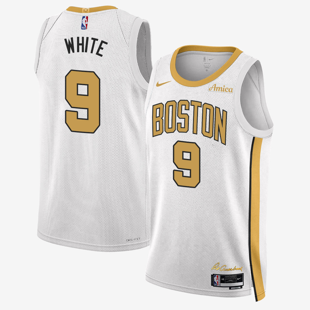 Boston Celtics New Gold City Edition Uniform - All Stitched