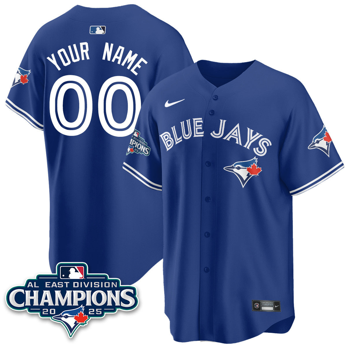Custom Toronto Blue Jays AL East Division Champions Jersey - All Stitched