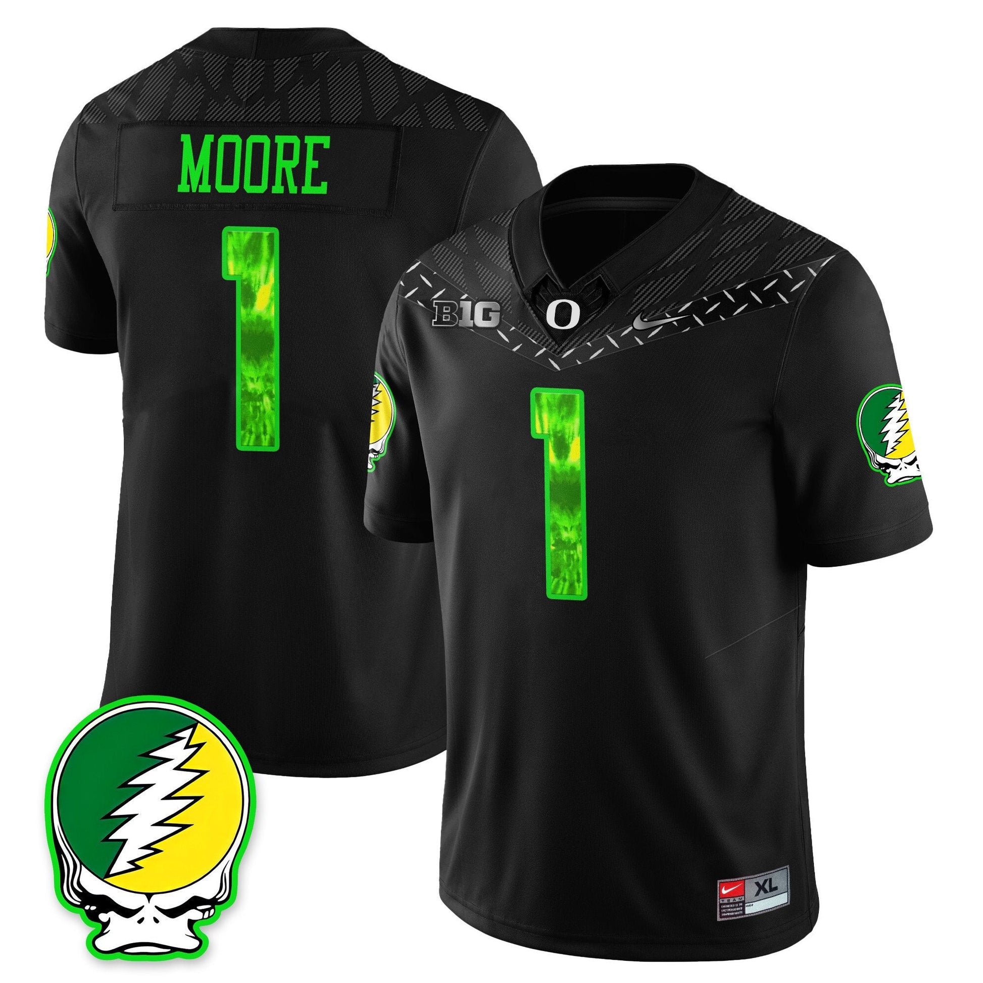 Oregon Football 2025 Grateful Jersey - All Stitched