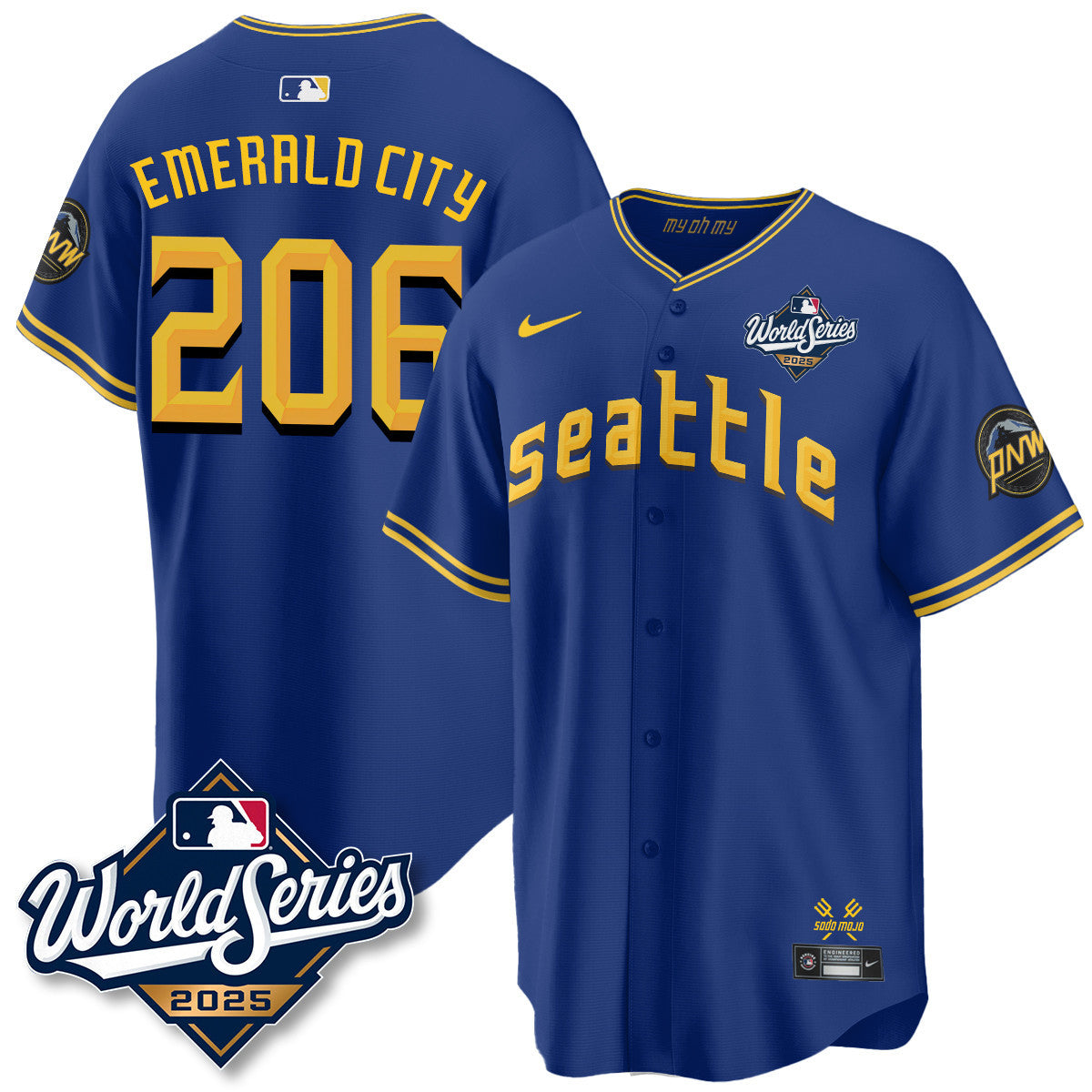 Seattle Mariners 2025 World Series Jersey - All Stitched