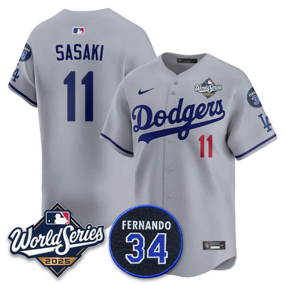 Los Angeles Dodgers 2025 National League Champions Jersey - All Stitched