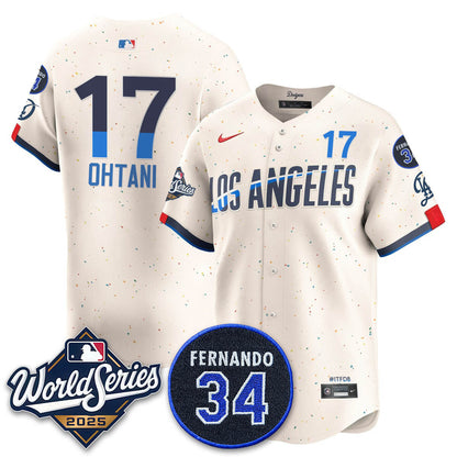 Los Angeles Dodgers 2025 National League Champions Jersey - All Stitched