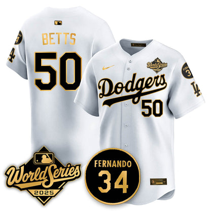 Los Angeles Dodgers 2025 National League Champions Jersey - All Stitched