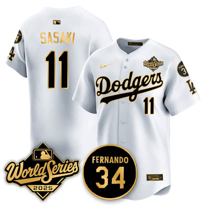 Los Angeles Dodgers 2025 National League Champions Jersey - All Stitched