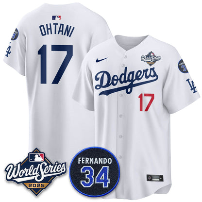 Los Angeles Dodgers 2025 National League Champions Jersey - All Stitched