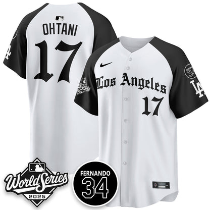 Los Angeles Dodgers 2025 Gothic NL Champions Jersey - All Stitched
