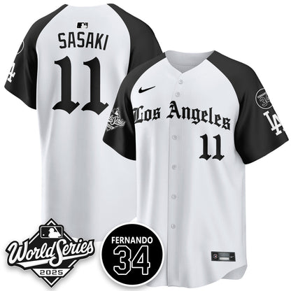 Los Angeles Dodgers 2025 Gothic NL Champions Jersey - All Stitched