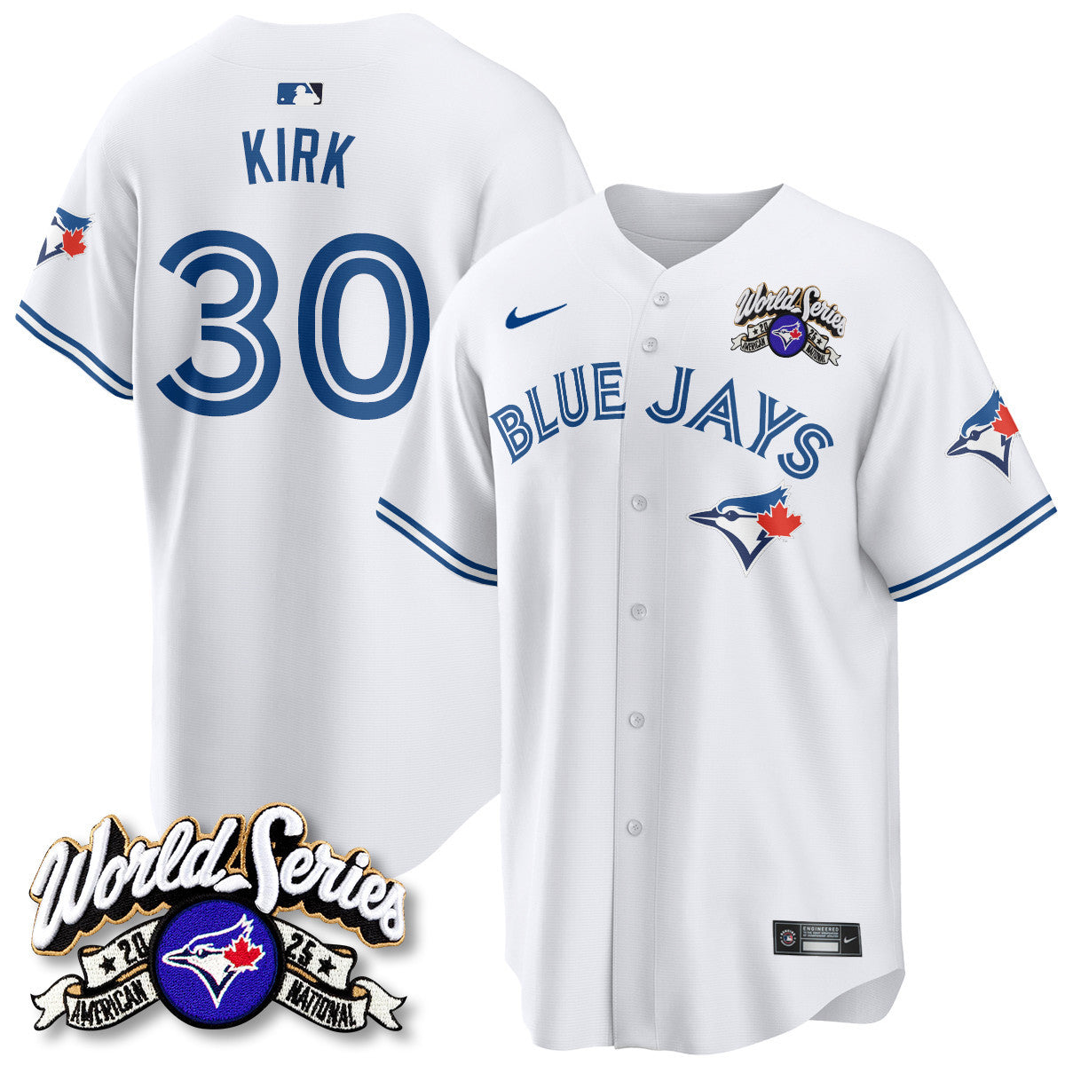 Toronto Blue Jays 2025 American League Champions Jersey - All Stitched