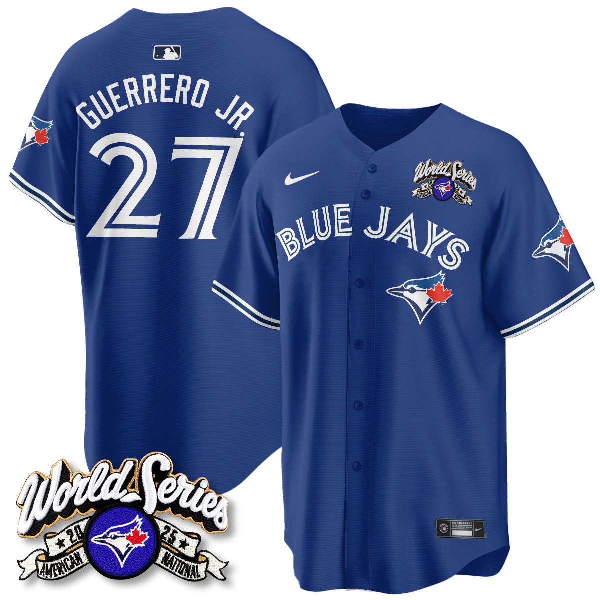 Toronto Blue Jays 2025 American League Champions Jersey - All Stitched