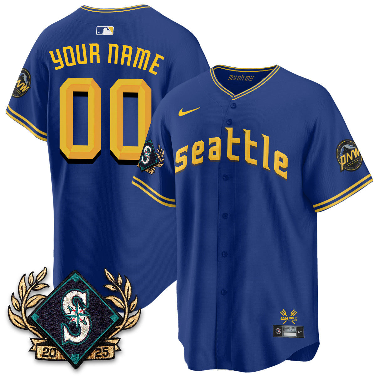 Custom Seattle Mariners 2025 Series Jersey - All Stitched