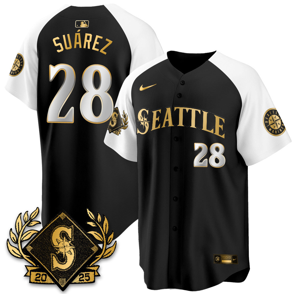 Seattle Mariners 2025 Series Gold Jersey - All Stitched