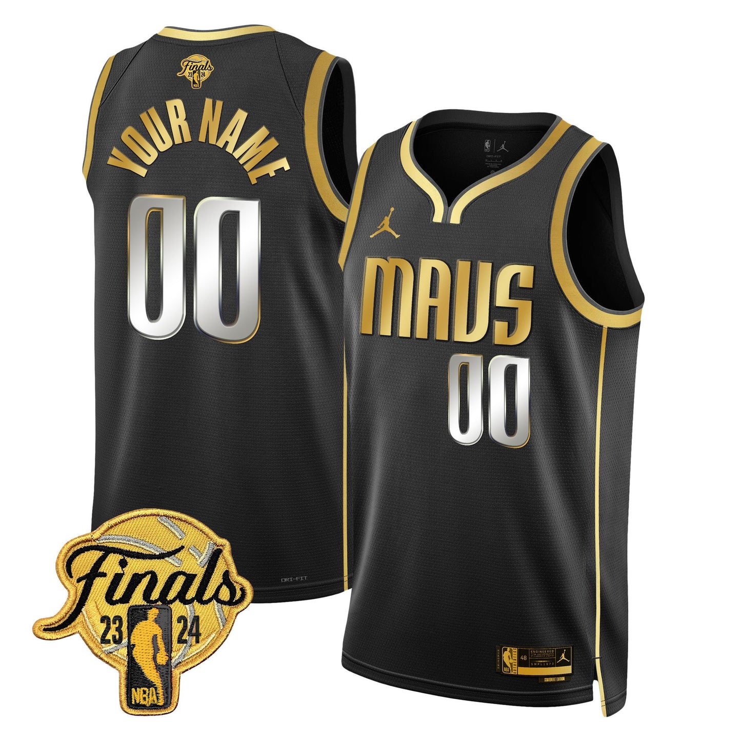 Mavericks 2024 Finals Patch Swingman Custom Jersey - All Stitched