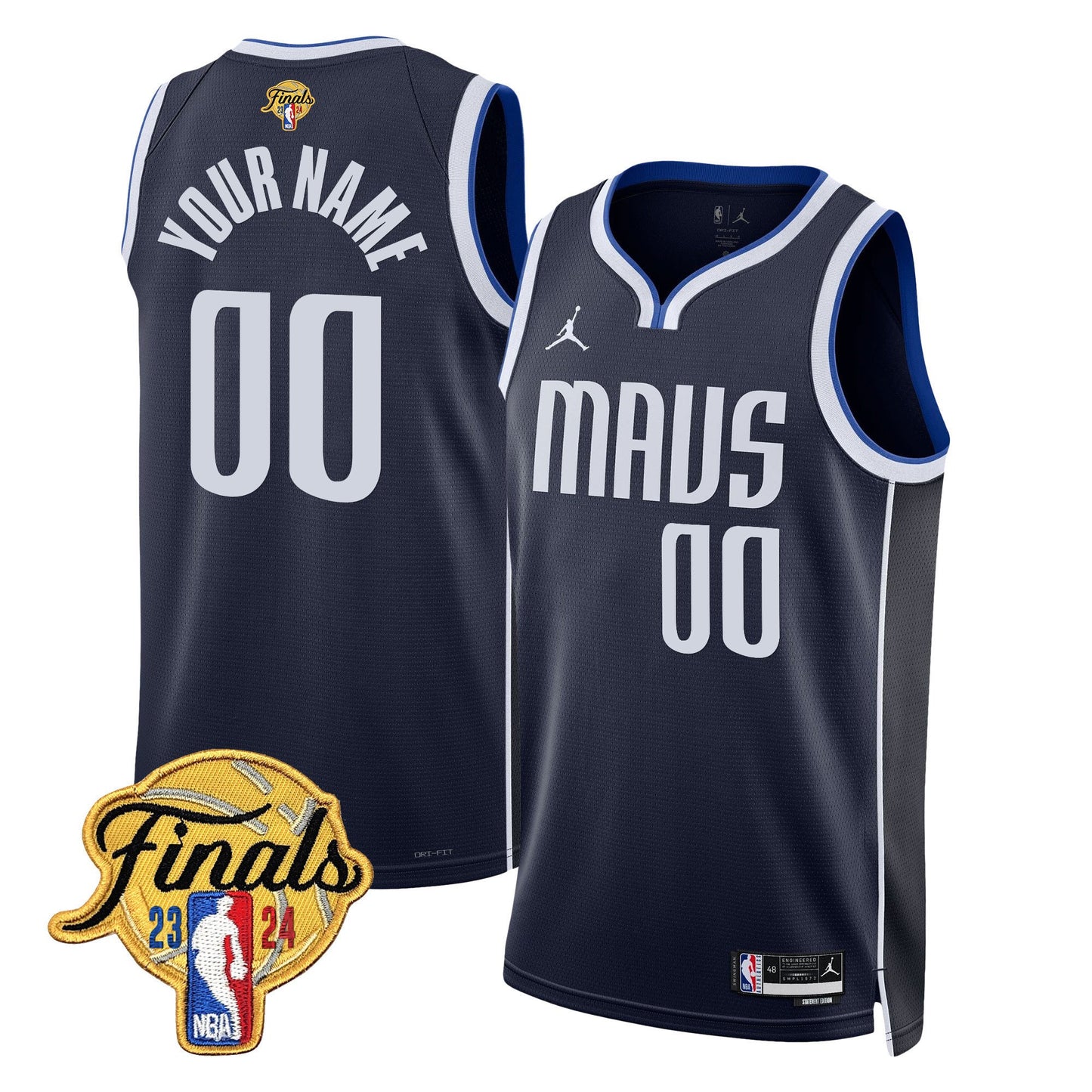 Mavericks 2024 Finals Patch Swingman Custom Jersey - All Stitched