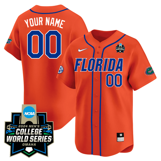 Custom Florida Gators 23/24 Jersey - 2024 College World Series Patch